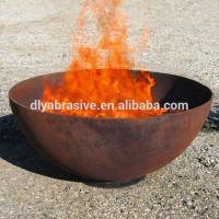 Asia 36 inch carbon steel half sphere bowl for wood burning fire pit